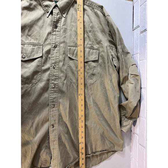 Woolrich John‎ Rich Bros Ducks Unlimited Shirt Men's L Khaki Safari Hunting - Picture 5 of 8